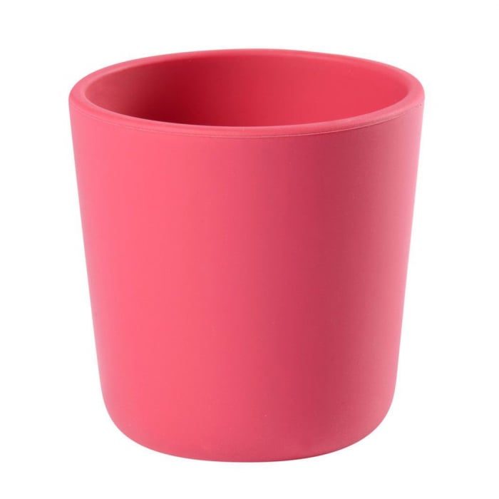 Pahar Silicon Beaba Pink cu Ventuza | Antiderapant