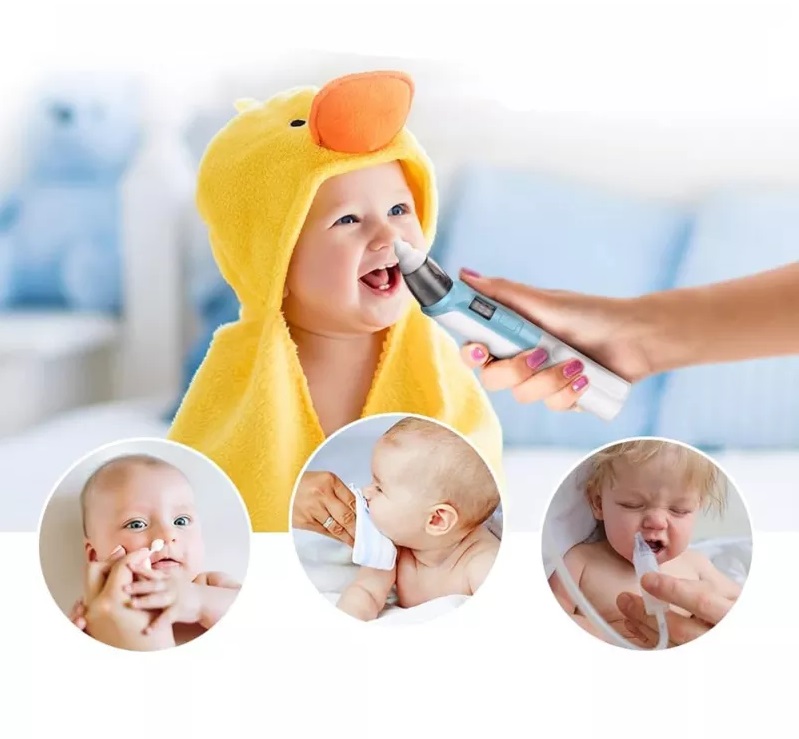 Aspirator Nazal NiceKids Blue, 6 Moduri, USB - imagine 6