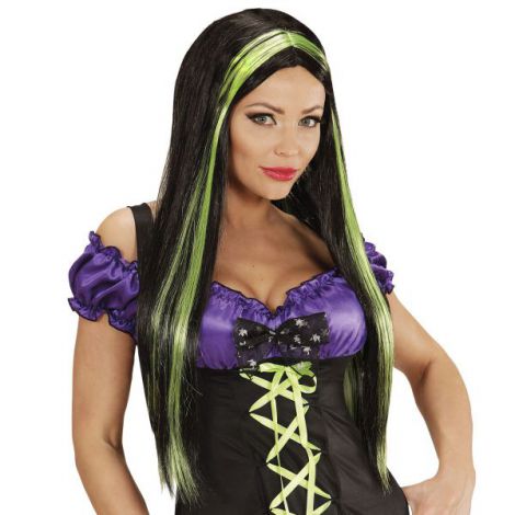 Peruca Bruneta Suvite Verzi Widmann | Halloween
