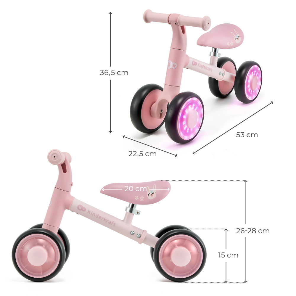 Kinderkraft Cutie Flash Pink - Primul Ride On