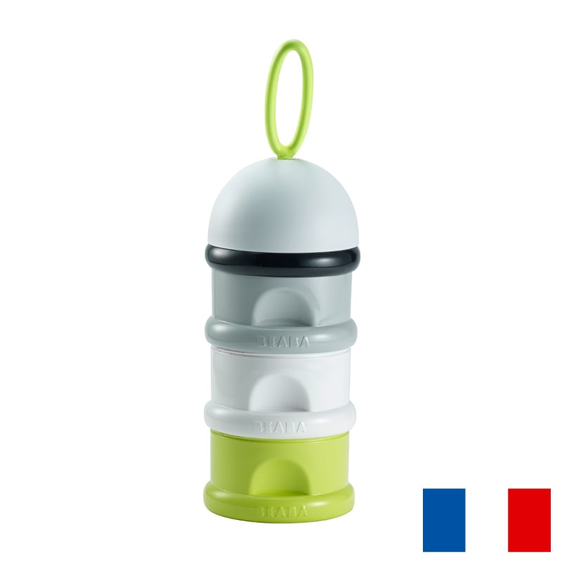 Recipient lapte praf Beaba Neon, 3 compartimente