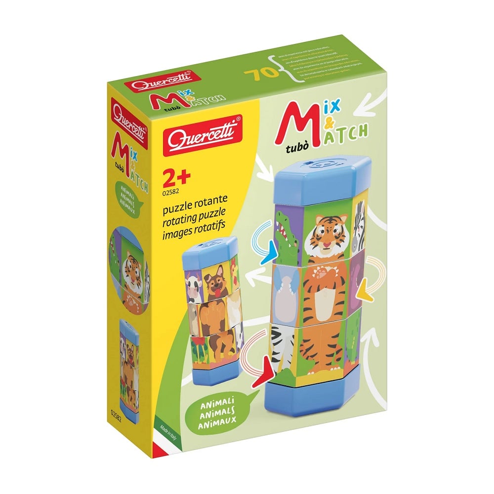 Puzzle Quercetti Tubo Mix Animale | Joc Educativ Creativ
