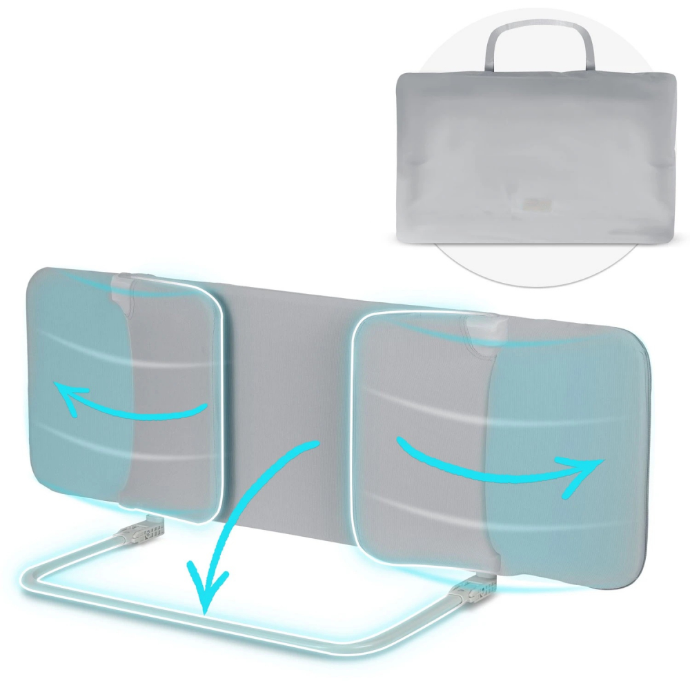 Bariera Protectie Nukido Gri 120cm | Pliabila