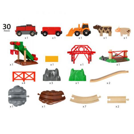 Set Animale Ferma BRIO 33984 cu Tren - imagine 9