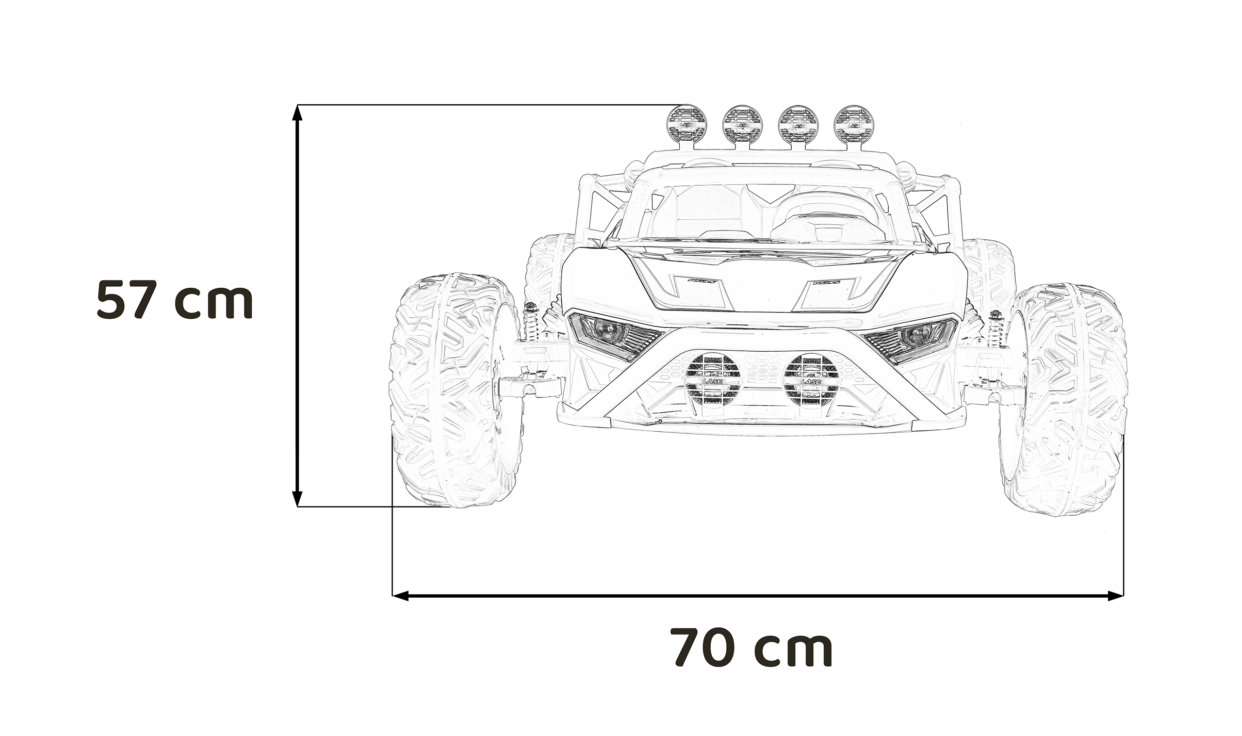 UTV Electric 2 Copii Buggy Racing 24V Albastru - imagine 5