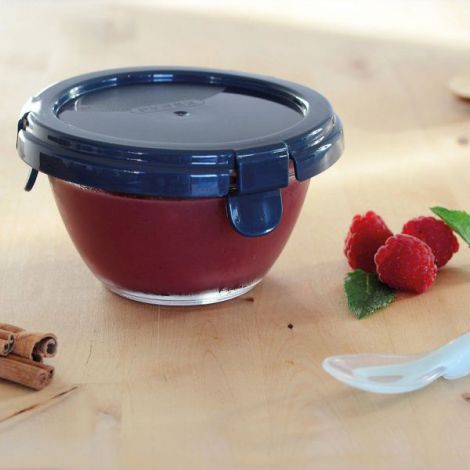 Recipient Ermetic Beaba Pyrex Dark Blue, 200 ml - imagine 3