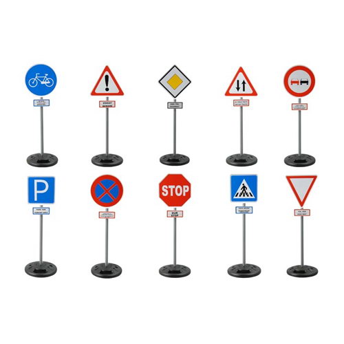Set 10 Semne Circulație Pilsan, 85 cm, Stabile - imagine 10