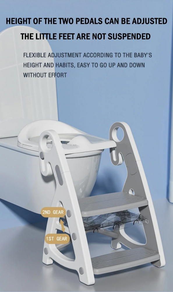 Reductor Toaleta cu Scarita Little Mom Grey - imagine 5
