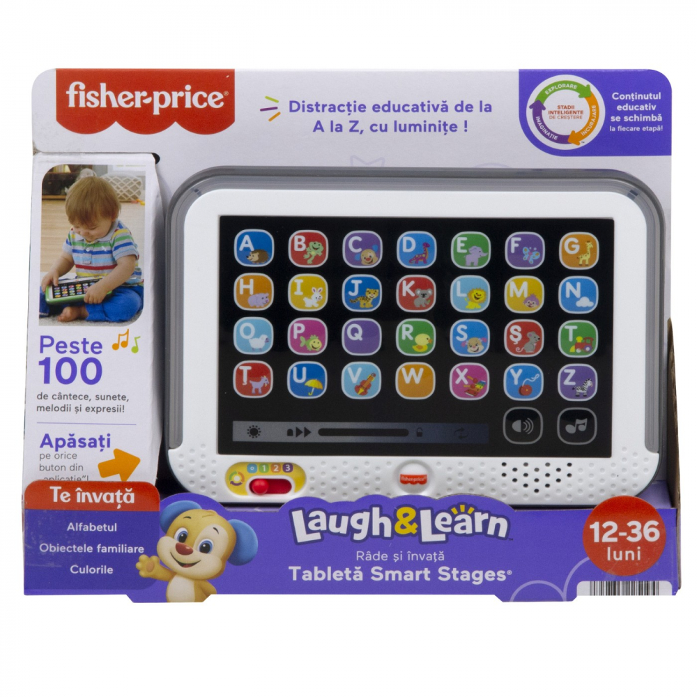 Tableta Smart Fisher-Price în Română, 3 Niveluri