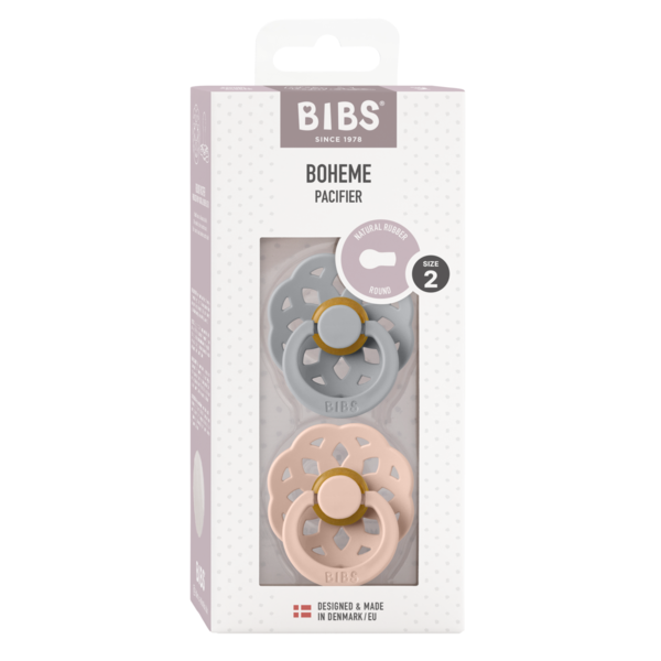 Set 2 Suzete Bibs Boheme Latex, 6 luni+