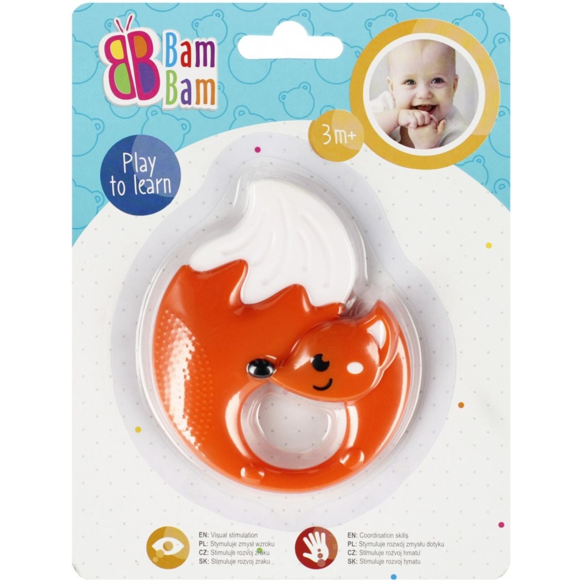 Zornaitoare Vulpița Bambam - Jucărie de dentiție