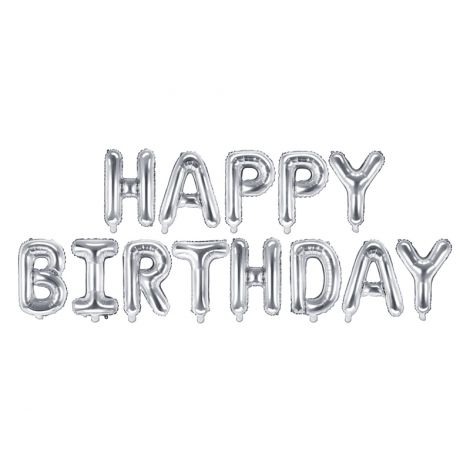 Balon Happy Birthday Argintiu Party Deco 32.9 RON