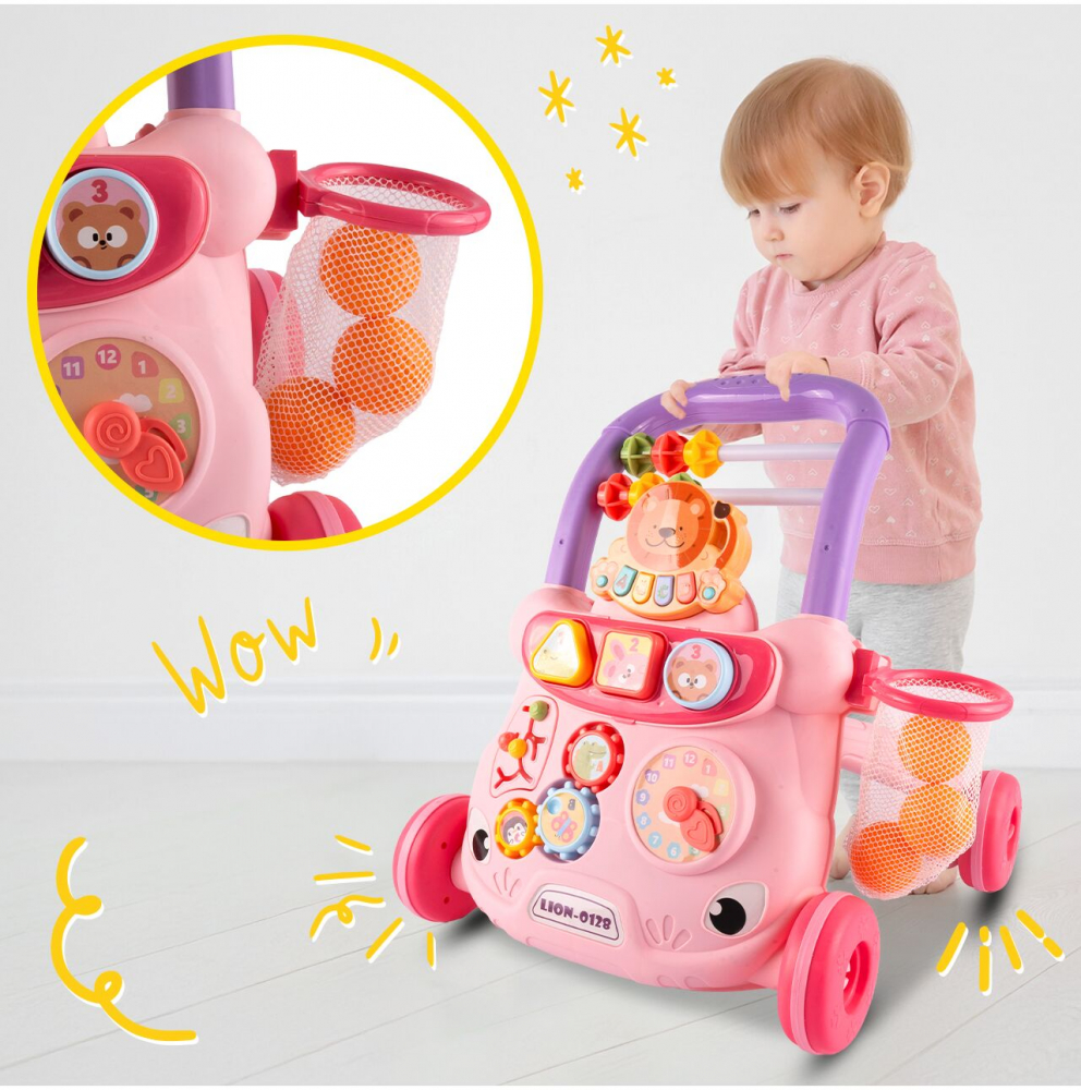 Antepremergator Malplay educativ Lion Pink - imagine 3