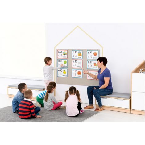 Panou Deco Bej Moje Bambino cu Stofă de In - imagine 5