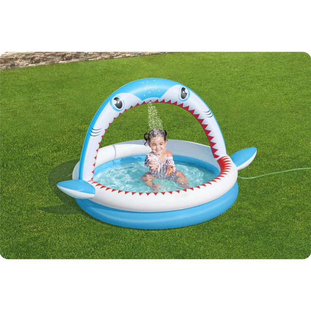 Piscina Bestway Shark cu Stropitoare, 163x127 cm - imagine 7