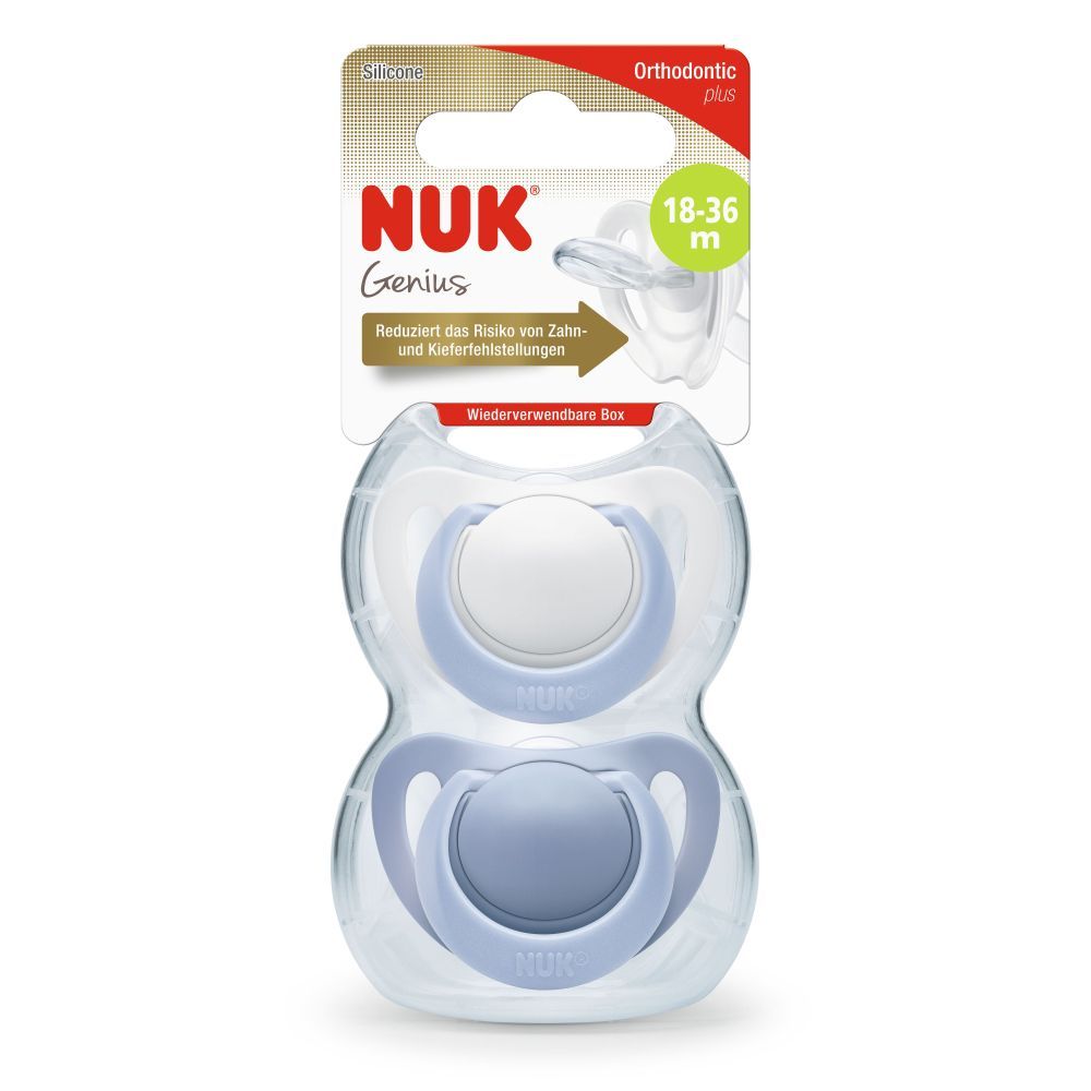 Set 2 Suzete NUK Genius Silicone, 18-36 luni