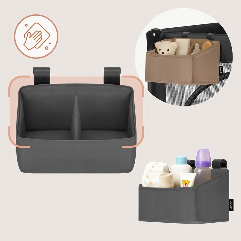 Organizator Lionelo Sidepocket S Gri - Ordonare Eficientă - imagine 2