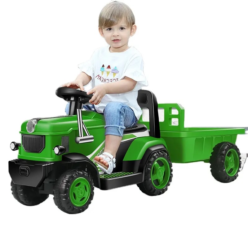 Tractor Electric Nichiduta King Track Green cu Remorcă - imagine 2