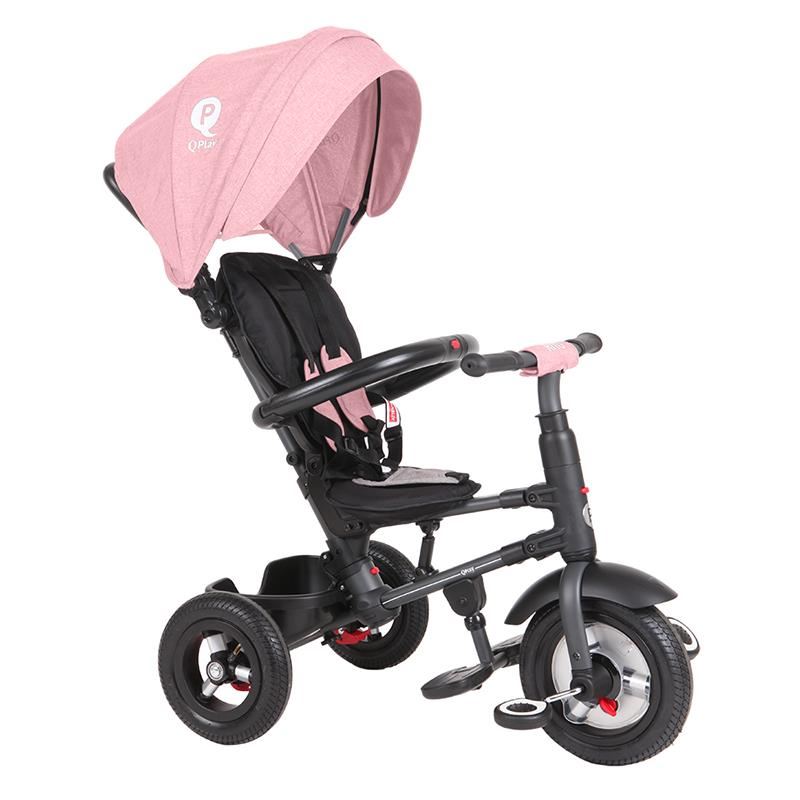 Tricicleta Qplay Rito Rubber Roz, Pliabila - imagine 8