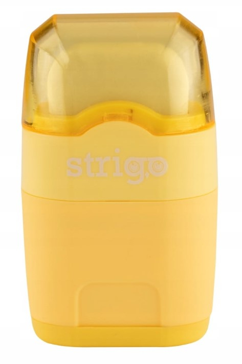 Ascutitoare Strigo 2-in-1 cu guma - culori pastelate