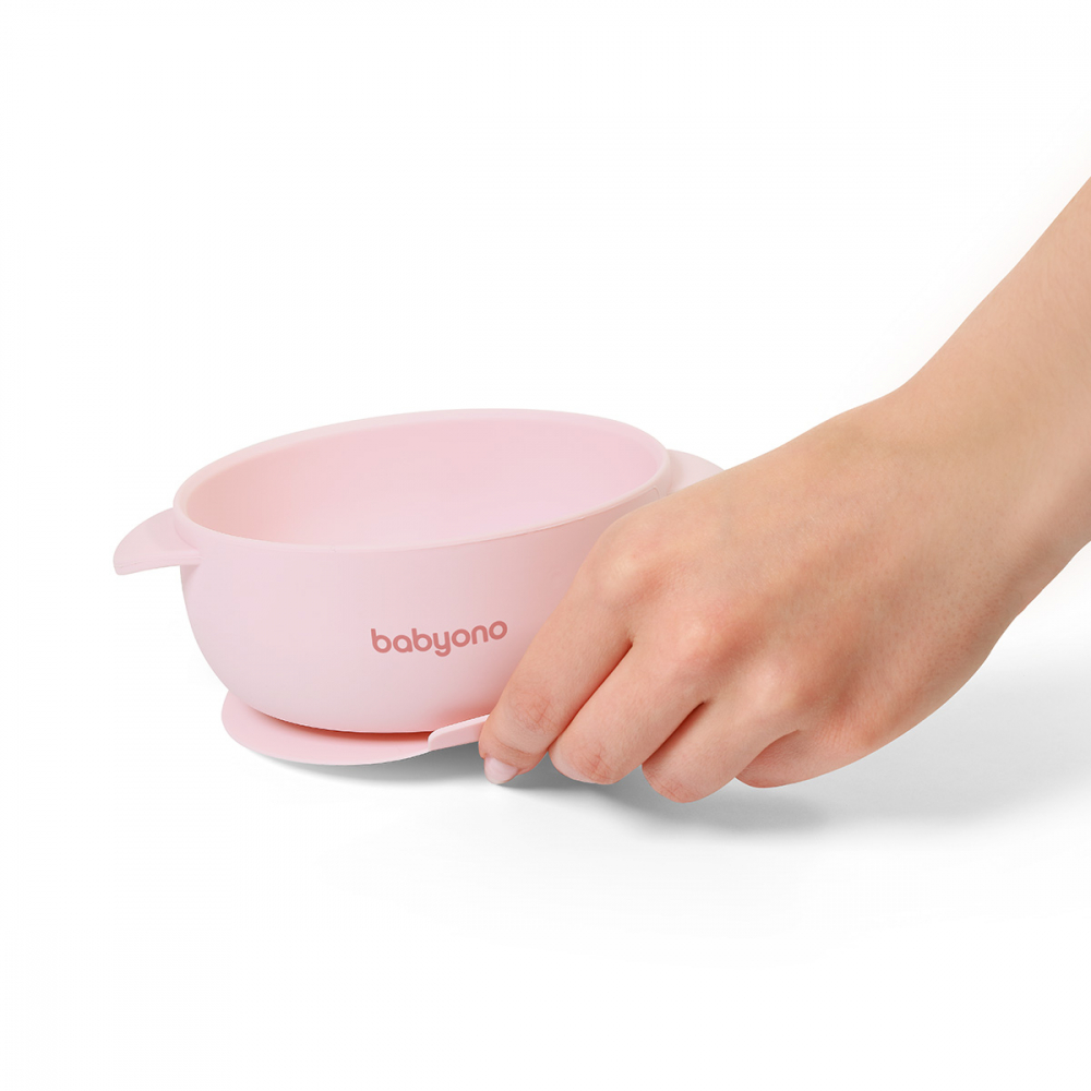 Bol Babyono Roz cu Ventuza - Alimentare Ușoară - imagine 8