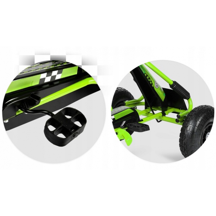 Kart Pedale Ricokids RK594 Verde pentru Copii - imagine 5