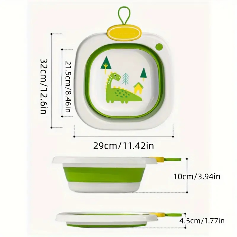 Vas pliabil Little Mom Green 3500ml - imagine 3