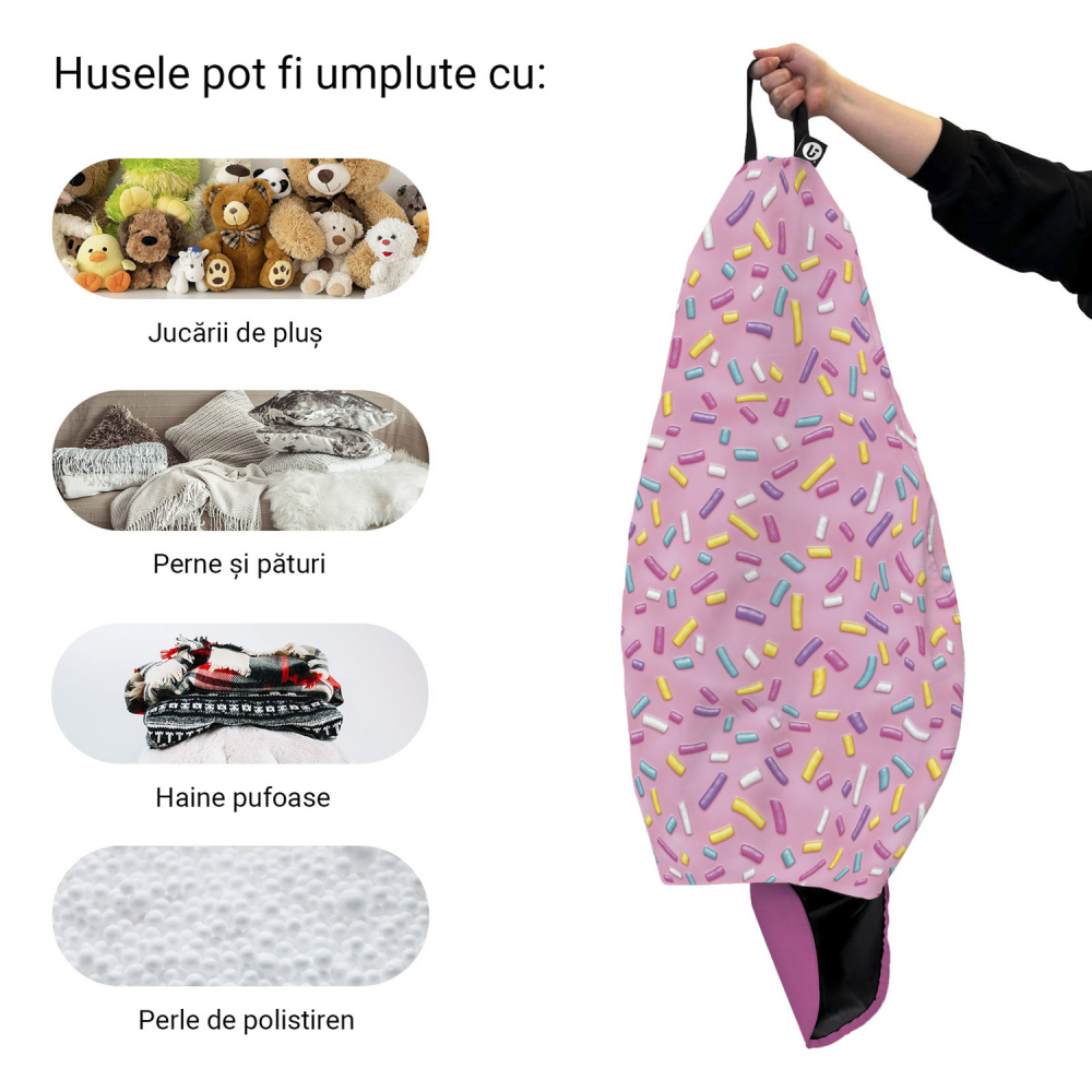 Husa Bean Bag Para XL Updeco, Glazed Sprinkle
