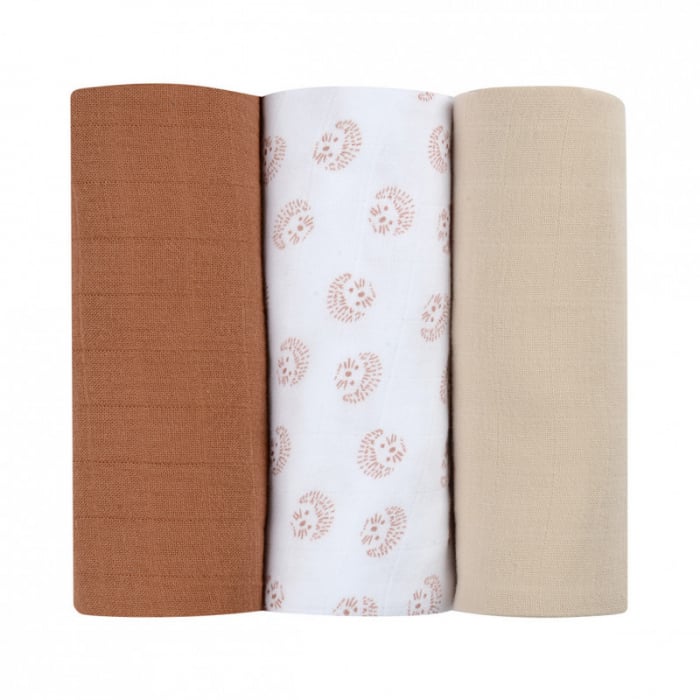 Set 3 Museline Beaba Bumbac Organic 70x70 cm