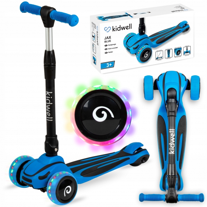 Trotineta Kidwell Jax Albastră LED, Pliabilă, 3-12 Ani - imagine 6