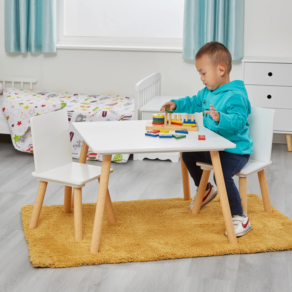 Set Masa si 2 Scaune Ginger Home Copii Lemn - imagine 2
