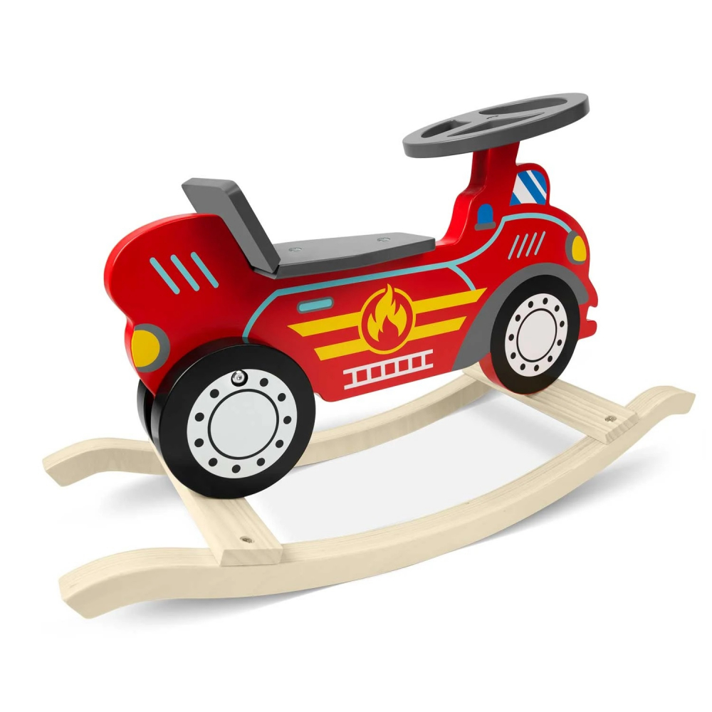Balansoar Ricokids Masina Pompieri Rosu - imagine 2