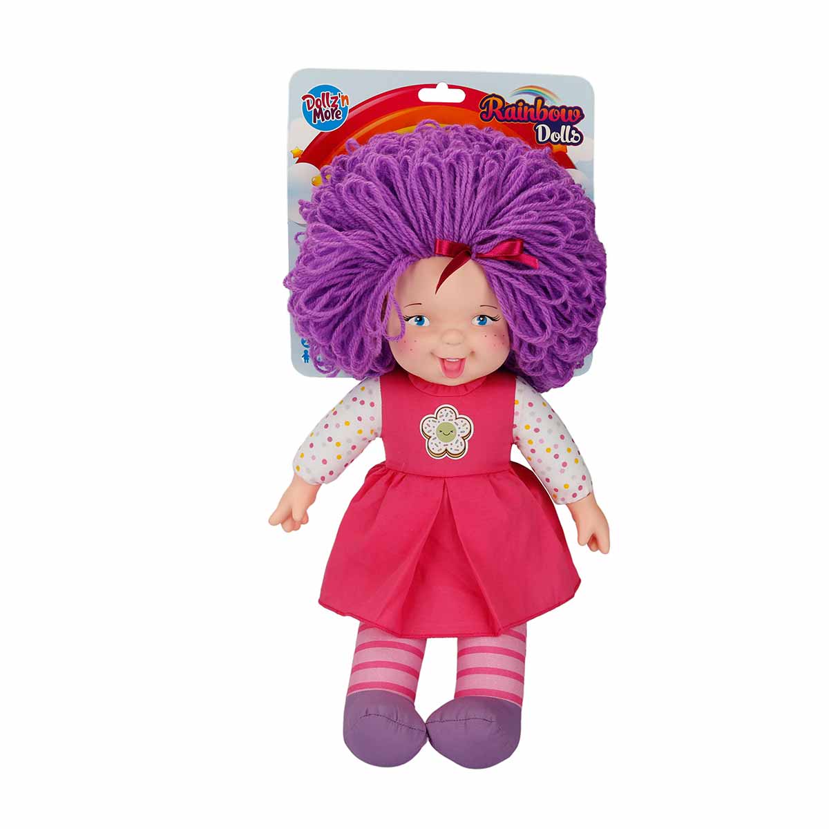 Păpușă Rainbow Dolls, păr mov, 45 cm | Dollz'n More