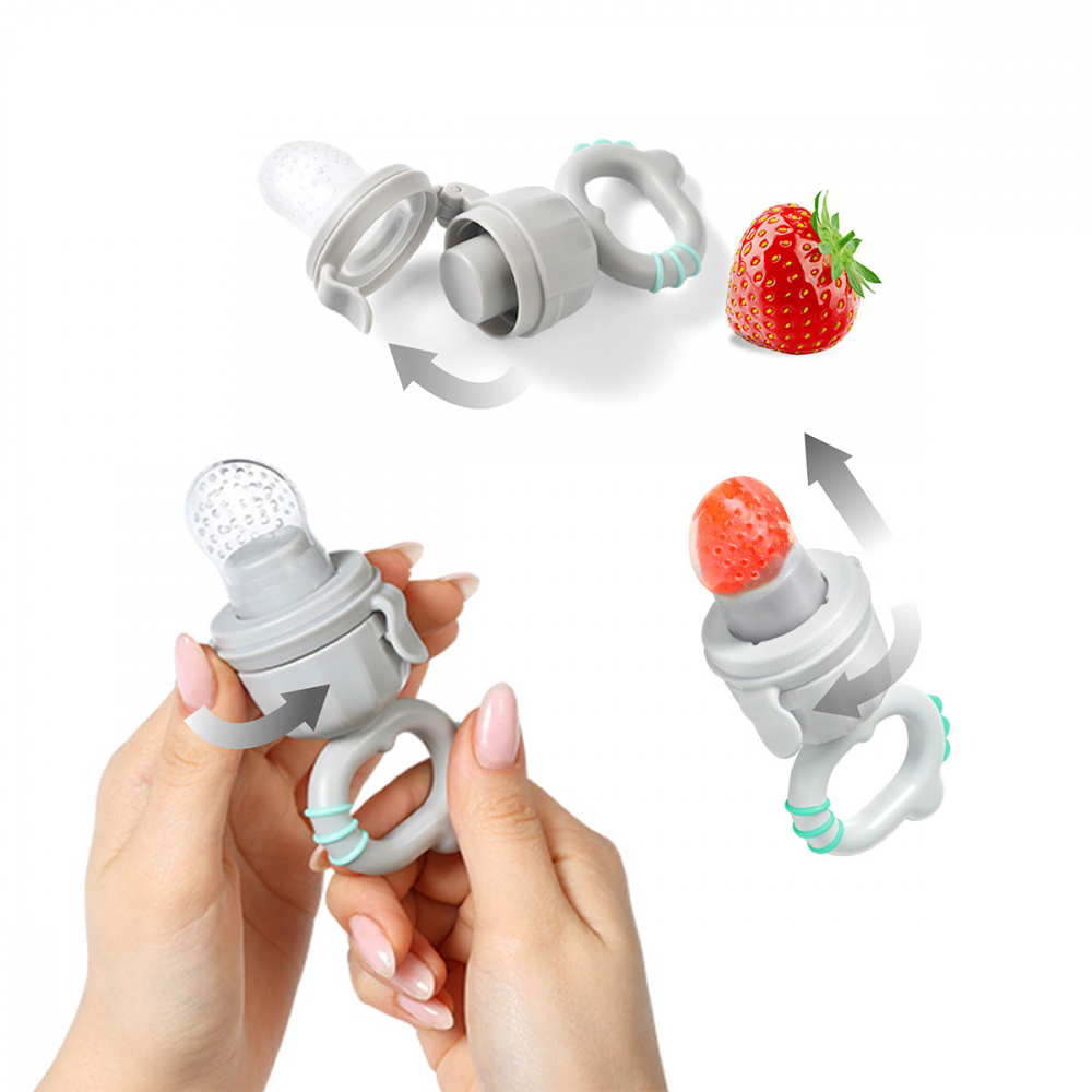 Dispozitiv hranire Babyono Dino gri - imagine 2
