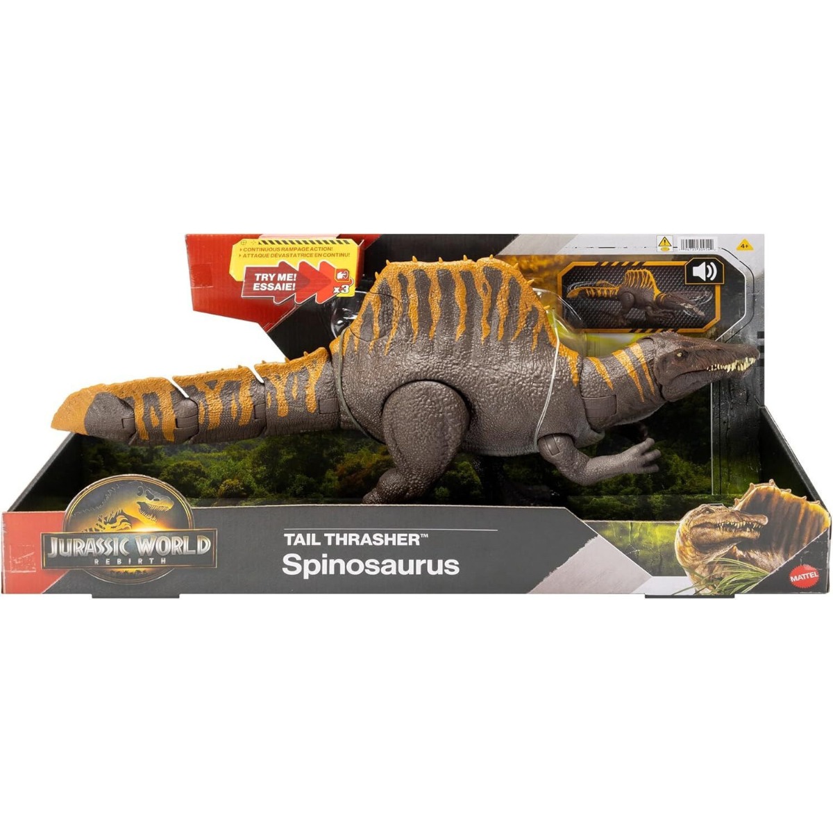 Jurassic World Rebirth Spinosaurus Figurină Atac Dublu