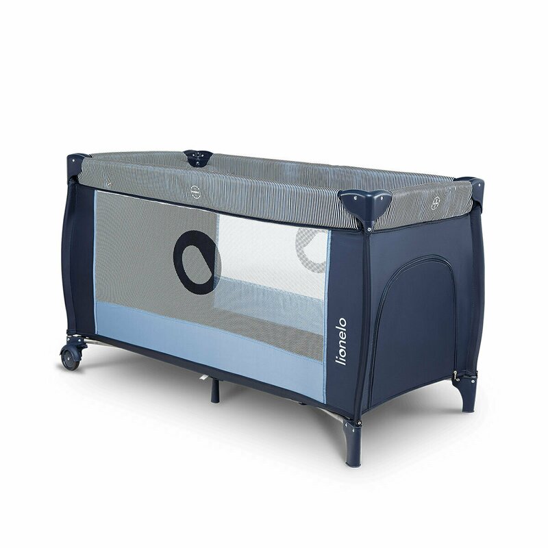 Patut Pliant Lionelo Sven Plus, 120x60 cm, Albastru - imagine 5