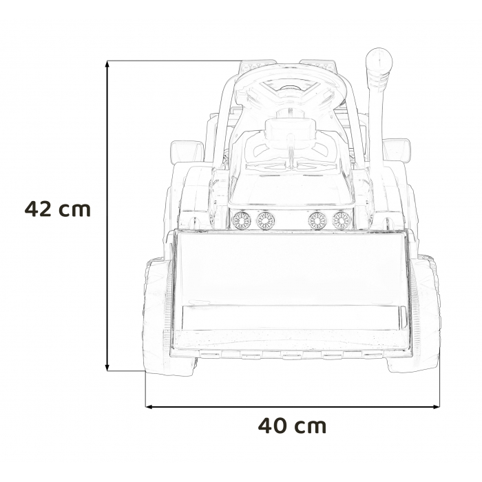 Buldozer Electric Ramiz cu Cupă Mobilă pentru Copii - imagine 9