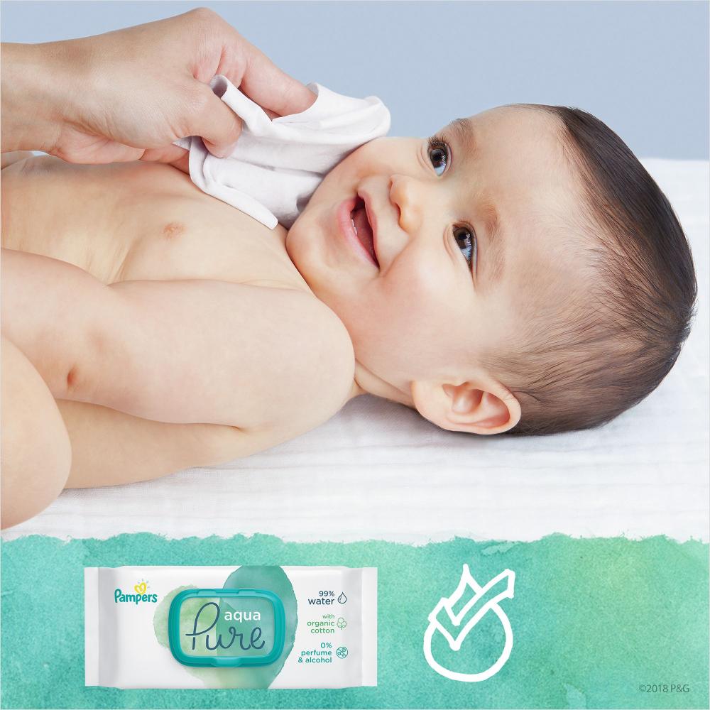 Pampers Aqua Pure Servetele Bumbac Organic
