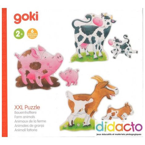 Puzzle Animale Ferma Goki, Piese Mari - imagine 2