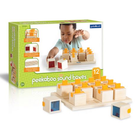 Peekaboo Sound Boxes Guidecraft - Joc educativ