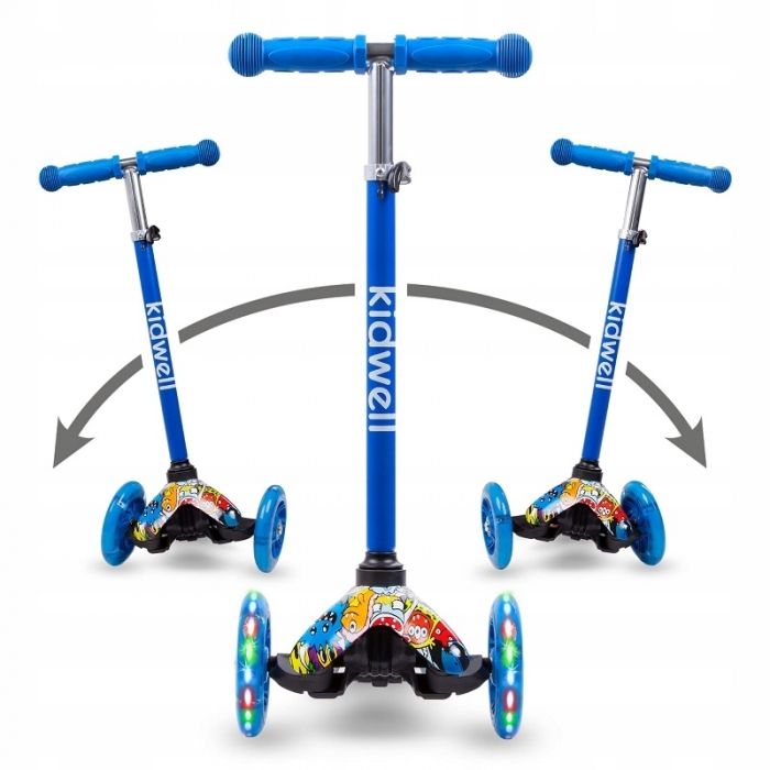 Kidwell Uno Monsters Trotinetă LED Ghidon Reglabil
