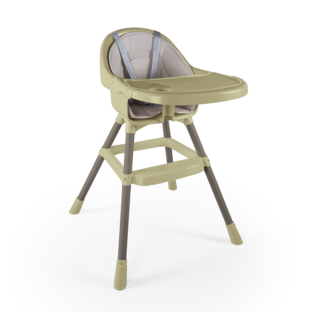 Scaun masă Dolu Premium Verde cu centură siguranță - imagine 2