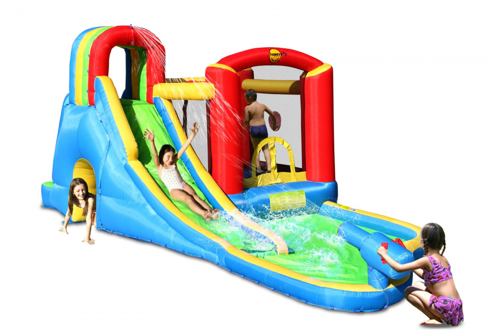 Saltea Gonflabilă Splash Wave Happy Hop cu Tobogan - imagine 6
