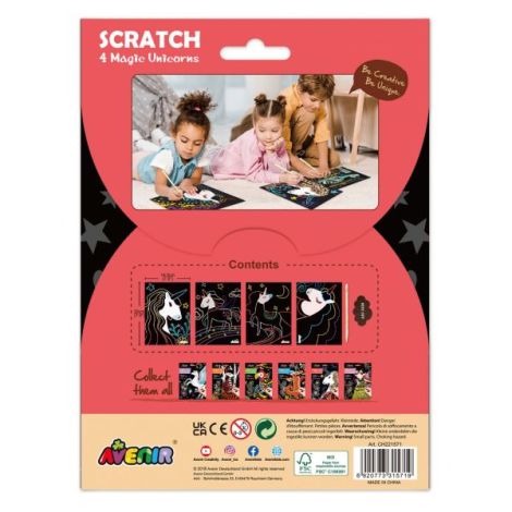 Set Scratch Art Unicorni Avenir | Joc Creativ 3+ - imagine 7