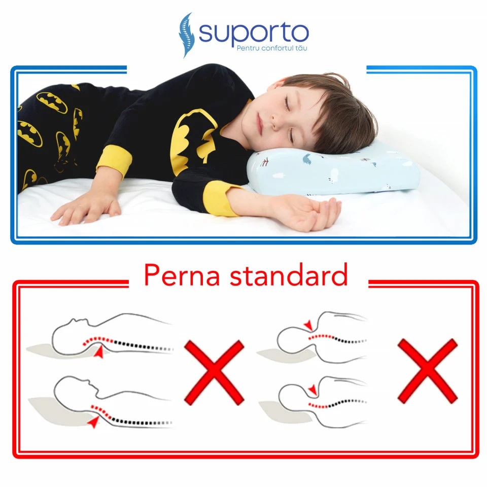 Fata Perna Copii Albastra Suporto Bumbac