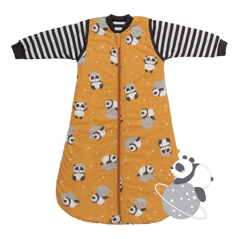 Sac Dormit Slumbersac Panda 90 cm, Mâneci Detașabile - imagine 4