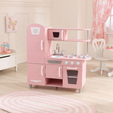 Bucătărie de Joacă Kidkraft Vintage Roze din Lemn - imagine 6