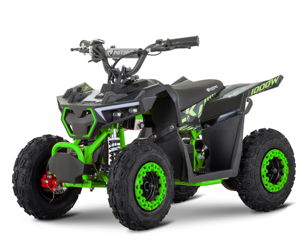 ATV electric pentru copii NITRO HULKI QUAD 1000W 36V, culoare verde