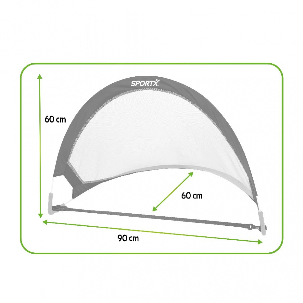 Set 2 Porti Fotbal Pliabile SportX pentru Copii - imagine 2