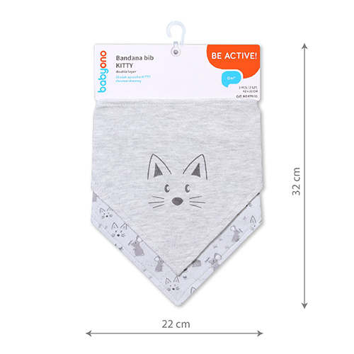 Set 2 Bavete Bandana Babyono Pisicuta - imagine 4